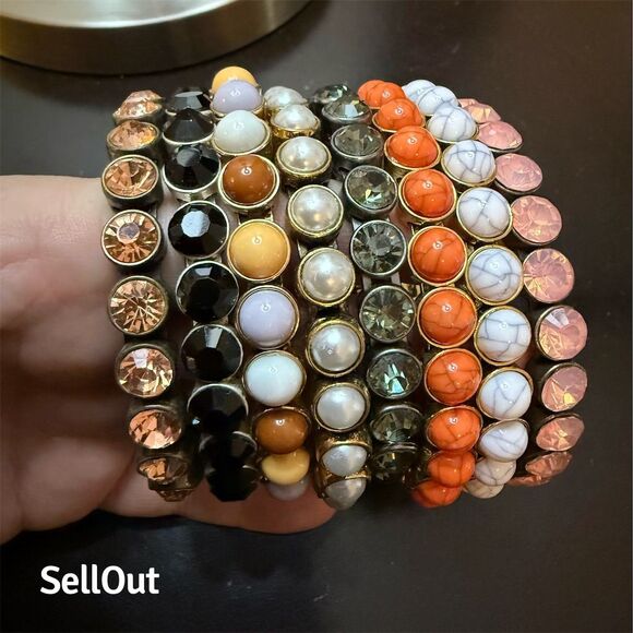 Plunder Design Jewelry Jewelry - Plunder Design Multicolor Beaded Magnetic Bracelet Set of 8 Stackable